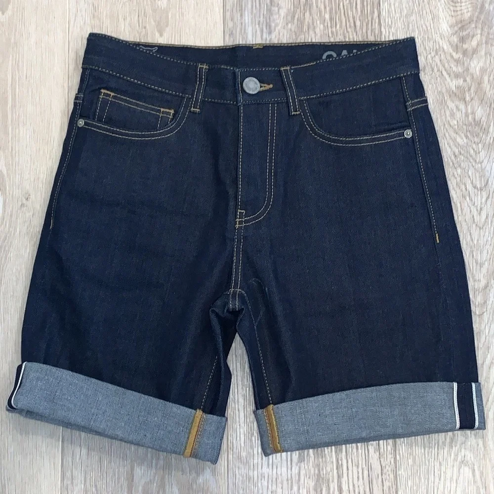 Final $ NWOT Knowledge Cotton Apparel Oak Denim Bermuda Shorts 29R